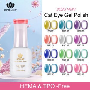SPOILME HEMA & TPO Free Rainbow Cat Eye Gel Polish Set 12 Colours 15ml | Summer Nails